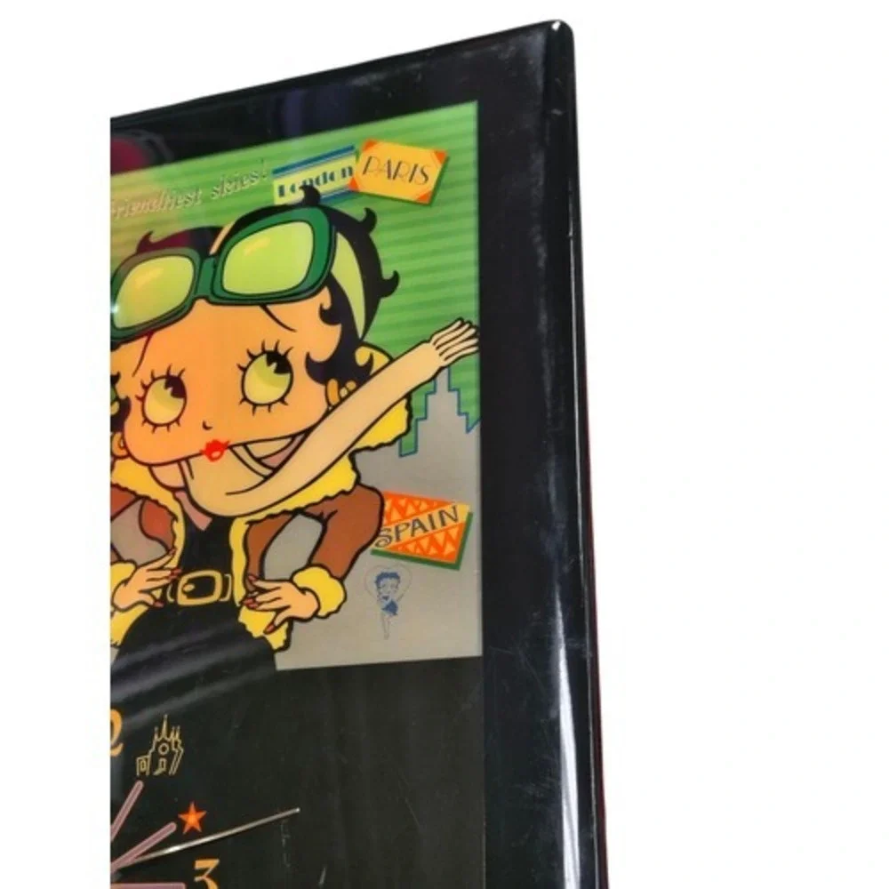 1999 Betty Boop Bon Voyage Enamel Wall Clock 12